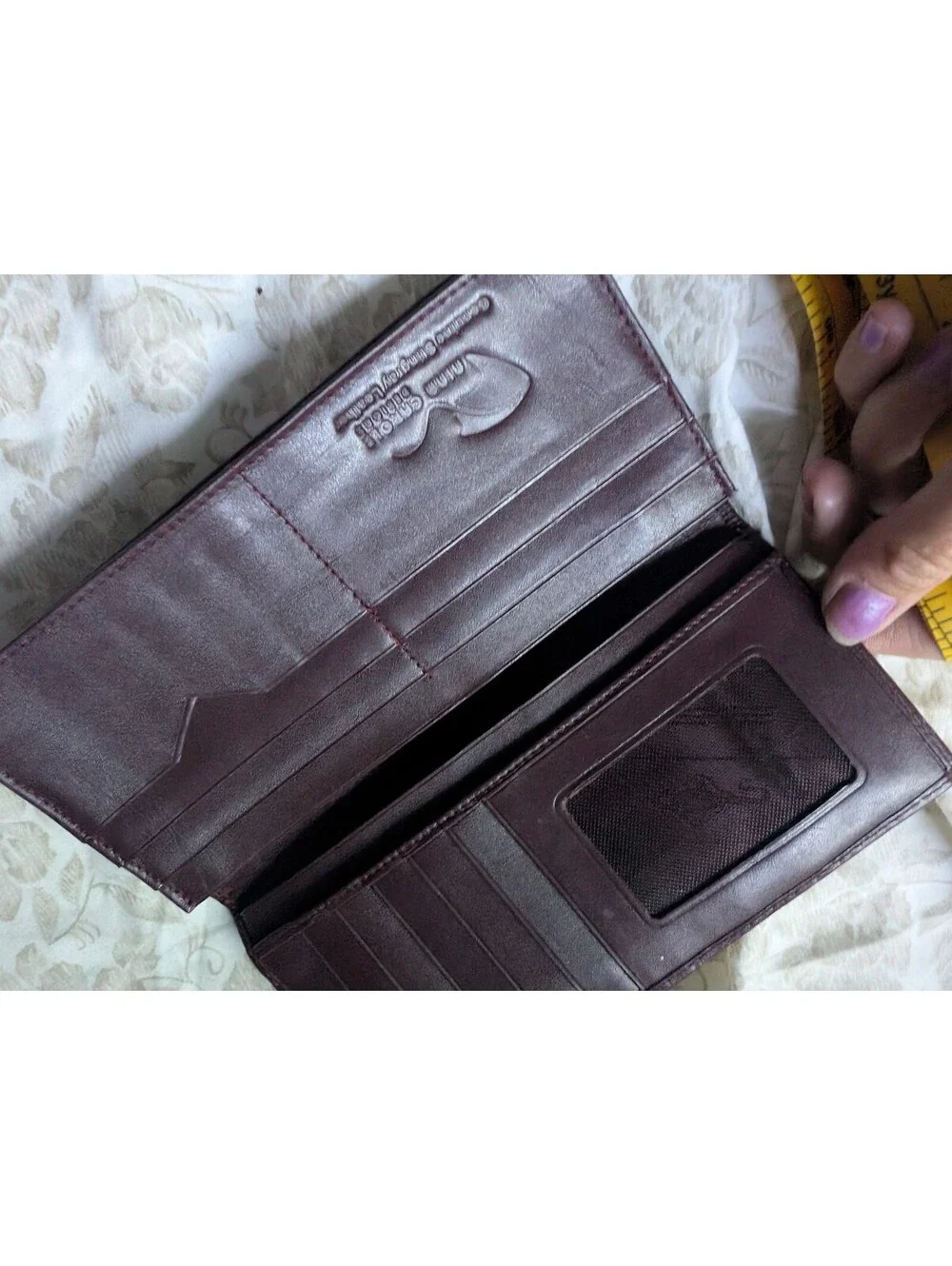 Genuine Stingray Leather Long Wallet with Multiple Card Slots